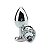 Plug Anal Jóia Coração em Aço Inox 7,3cm P - Lovetoys - Imagem 1