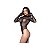 Body Arrastão com Strass Manga Luva - Yaffa - Imagem 1