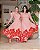 Vestido Longo Plissado Plus Size, com Lastex na Cintura Cor Estampa Barrado marca Kauly - Imagem 3