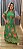 VESTIDO VERDE FLORAL LONGO  COM BABADOS  MARCA  JOYALY - Imagem 1