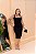 Conjunto Vestido Crepe na cor preto com Camisa nude Voil  Bordado Luciana Pais - Imagem 1