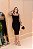 Conjunto Vestido Crepe na cor preto com Camisa nude Voil  Bordado Luciana Pais - Imagem 5