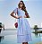 Vestido Vitória Midi na cor Azul Marca D´vanelle - Imagem 1