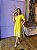 Vestido em linho bordado  cor amarelo - ref. 93939- Luciana Pais - Imagem 1