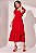 Vestido Vermelho Midi com Babados marca Fascinius 300962VM - Imagem 1