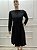 Vestido Midi preto Plissado - Marca Luciana Pais - Ref. 93353 - Imagem 1
