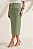 Saia Midi modelo reta cor verde marca Joyaly - cod. 32025 - Imagem 1