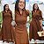 Conjuto Lia na cor Marrom Vestido e Camisa refe7410  marca HELPCHIK - Imagem 1