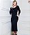 Vestido preto com detalhes nas mangas marca Bella Herança - Imagem 1
