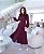 Vestido Burgundy Midi Plissado em alfaiataria Premium Marsala  KAULY - Imagem 3