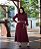 Vestido marsala  em malha crepe burgundy  com cinto bordado refe 94202Luciana Pais - Imagem 2