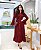 Vestido Chemisse bordô Max Midi em Crepe refe 4208 marca Kauly - Imagem 1