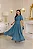 Vestido Max Kauly Azul Teal em Crepe Vichy - 4407 - Imagem 3