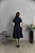 Vestido Chemissie em crepe de alfaiataria marinho e telha , com viés - 94355 Luciana Pais - Imagem 3
