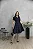 Vestido Chemissie em crepe de alfaiataria marinho e telha , com viés - 94355 Luciana Pais - Imagem 1