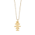 Pingente de ouro amarelo 18K com diamante - Menina 1,5 grama - Imagem 1