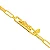 Corrente modelo Fígaro 3x1 Masculina em Ouro 18K - 9 gramas - Imagem 3