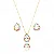 Conjunto Gota Cristal - Semijoia - Imagem 1