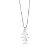 Pingente de ouro branco 18K com diamante - Menina  1,5 grama - Imagem 1