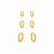 Brinco Semijoia 3 Furos Argola Micro Zircônia - banho ouro amarelo 18K - Imagem 2
