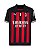 Camiseta Milan Home 22/23 s/n° Torcedor Masculina - Preto+Vermelho - Imagem 1