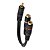 Cabo Y 1 Rca Macho x 2 Fêmea Preto 5mm 20cm Emborrachado - Imagem 3