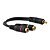 Cabo Y 1 Rca Macho x 2 Fêmea Preto 5mm 20cm Emborrachado - Imagem 2