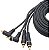 Cabo 2 RCA Macho + Terra x 2RCA 90° Macho + Terra 3m Preto Storm - Imagem 2