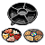 Bandeja G550 5 Div Mix Petiscos 1000ml Preta | Galvanotek - Imagem 1
