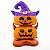 Balão Metálico Foil Abóboras 150cm Halloween | Partiufesta - Imagem 1
