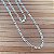 Corrente Figaro 3x1 70cm x 3mm - Prata 925 - Imagem 2