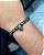 Pulseira Pedra Vulcânica c/ Hematita  Caveira Grafite 18cm - Pedra Natural - Imagem 1