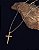 Corrente Bolinha c/ Crucifixo 2,3cm 70cm - Banho de Ouro 18k - Imagem 1