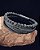 Pulseira Quadrupla Preta c/ Pedras Naturais - Couro - Imagem 1