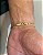 Pulseira Fígaro 3x1 5mm 21cm - Banho de Ouro 18k - Imagem 3