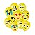 Balão Bexiga Emoticons Emoções Emoji 25un 9" Festa Sortido - Imagem 1