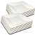 Kit 12 Pratos Raso Quadrado Branco Melamina Leve Plástico Resistente 25cm - Bestfer - Imagem 1