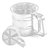 Polvilhador Caneca Peneira Com Gatilho Inox Açúcar Farinha - 10 x 9,5 cm - Top Rio - Imagem 1