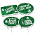 Placas Divertidas Festa Comemoração Time de Futebol Palmeiras - 4 Unidades - Festcolor - Imagem 1