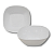 Kit 04 Tigela Quadrada Lisa de Melamina Branca Leve Resistente - 1500mL - 21cm - Bestfer - Imagem 2