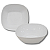 Kit 02 Tigela Quadrada Lisa de Melamina Branca Leve Resistente - 2860mL - 25cm - Bestfer - Imagem 2