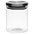 Pote Hermético Vidro Borossilicato Transparente Incolor Tampa Inox - 750ml - Mimo Style - Imagem 1