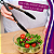 Pegador de Salada Tipo Pinça de Inox Com Ponta de Silicone Ergonômico Preto - 27,5cm - Mimo Style - Imagem 3
