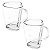 Kit 2 Canecas Formato de Coração De Vidro Xícara Heart Casual Para Chocolate - 240mL - Class Home - Imagem 1