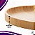 Travessa Petisqueira Aperitivos Formato Coração Bambu Para Servir Decorar 17cm Marrom Claro Class Home - Imagem 4