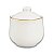Açucareiro de Porcelana 300ml Com Borda Dourada Royal Hauskraft - Imagem 1