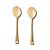 Conjunto 2 Colheres De Açúcar De Aço Inox Berna Dourado Luxuoso Para Chá Café Wolff - Imagem 1