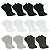 Kit 12 Pares Meias Premium Soquete Cano Curto em Algodão e Poliéster 30-46 Unissex Union Socks - Imagem 1