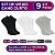 Kit 9 Pares Meias Premium Soquete Cano Curto em Algodão e Poliéster 30-46 Unissex Union Socks - Imagem 2