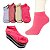 Kit 3 Pares Meias Premium Soquete Cano Curto em Algodão e Poliéster Feminina 30-40 Union Socks - Imagem 1